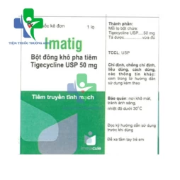 Imatig 50mg - Thuốc điều trị nhiễm khuẩn gây ra bởi các chủng vi khuẩn nhạy cảm