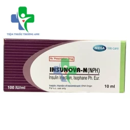 Insunova-N (NPH) 100IU/ml Mega - Thuốc điều trị đái tháo đường typ I và typ II