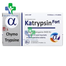 Katrypsin Fort 8400IU Khapharco (50 viên) - Thuốc điều trị phù nề