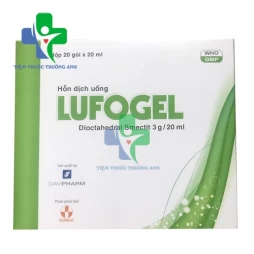 Lufogel 3g/20ml Davipharm - Điều trị tiêu chảy ở người lớn, trẻ em