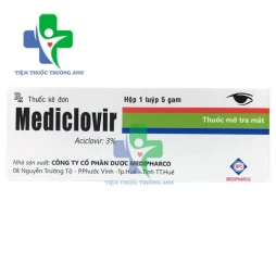 Mediclovir - Thuốc mỡ tra mắt trị viêm kết mạc hiệu quả (3 tuyp)