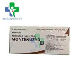 Montenuzyd 10mg Cadila - Thuốc điều trị hỗ trợ bệnh hen mạn tính