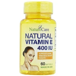 Viên uống đẹp da Naturecare Natural Vitamin E 400Iu 60 Viên