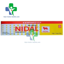 Nidal gel 30g Ampharco - Kem bôi giúp kháng viêm, giảm đau tại chỗ (10 hộp)