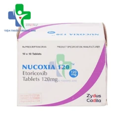 Nucoxia 120 Zydus Cadila - Thuốc giảm các dấu hiệu và triệu chứng của viêm khớp