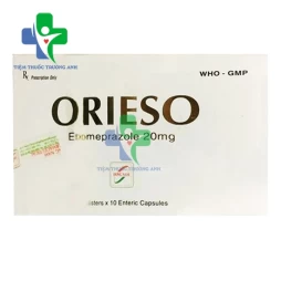 Orieso 20mg - Thuốc điều trị viêm loét dạ dày, tá tràng hiệu quả 