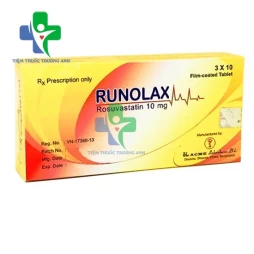 Runolax 10mg - Thuốc điều trị các bệnh về tim mạch hiệu quả 