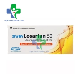 SaVi Losartan 50 - Thuốc điều trị tăng huyết áp nguyên phát