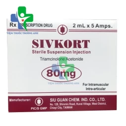 SivKort Retard - Triamcinolone trị sẹo, bệnh ngoài da hiệu quả ( Thuốc Tiêm ) 