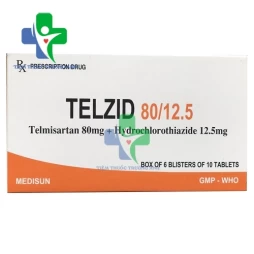 Telzid 80/12.5 Medisun - Điều trị tăng huyết áp vô căn