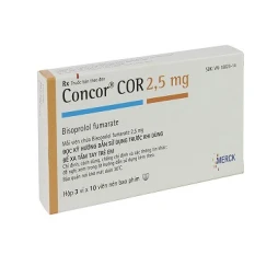 Thuốc Concor 2,5mg trị suy tim Hộp 3 vỉ x 10 viên nén