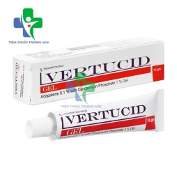 Kem trị mụn trứng các VERTUCID Gel  của Ấn Độ