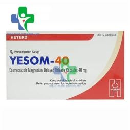 Yesom 40mg - Thuốc điều trị viêm loét dạ dày, tá tràng của Ấn Độ
