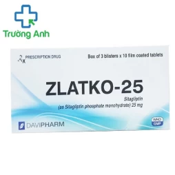 Zlatko 25mg Davipharm - Điều trị bệnh đái tháo đường tuýp 2