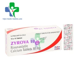 Zyrova 10 Zydus Cadila - Thuốc điều trị cholesterol cao trong máu