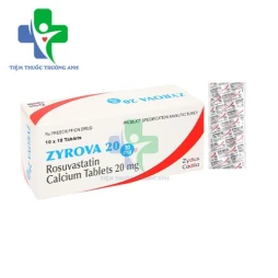 Zyrova 20 Zydus Cadila - Thuốc điều trị cholesterol cao trong máu